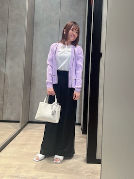 「armaniexchange」｜「アイテム（スラックス）」を使った、HIROさん（レディース・150cm）の夏コーディネート