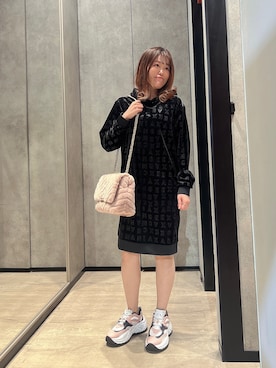 「armaniexchange」｜「アイテム（ワンピース/ドレス）」を使った、HIROさん（レディース・150cm）の秋コーディネート