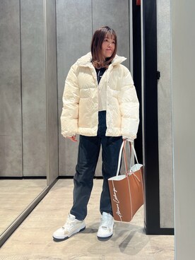 「ARMANI EXCHANGE（アルマーニエクスチェンジ）のアイテム（ブルゾン）」を使った、HIROさん（レディース・150cm）の冬コーディネート