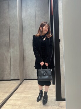 「armaniexchange」｜「アイテム（ワンピース/ドレス）」を使った、HIROさん（レディース・150cm）の秋コーディネート