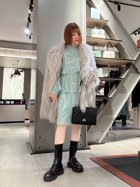「ARMANI EXCHANGE（アルマーニエクスチェンジ）のアイテム（チェスターコート）」を使った、HIROさん（レディース・150cm）の秋コーディネート