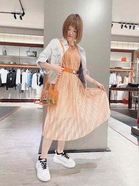 「ごきげんウィーク」｜「アイテム（デニムジャケット）」を使った、HIROさん（レディース・150cm）の春コーディネート