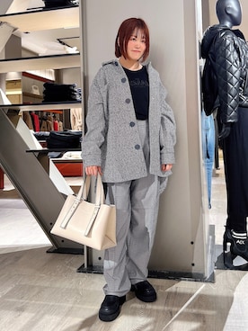 「セットアップ風」｜「アイテム（ブルゾン）」を使った、HIROさん（レディース・150cm）の秋コーディネート