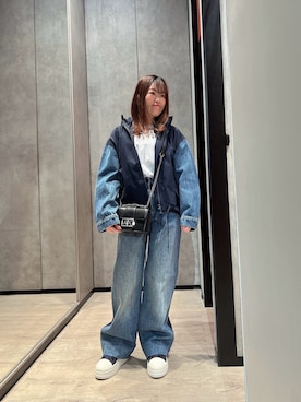 「ARMANI EXCHANGE（アルマーニエクスチェンジ）のアイテム（ブルゾン）」を使った、HIROさん（レディース・150cm）の春コーディネート