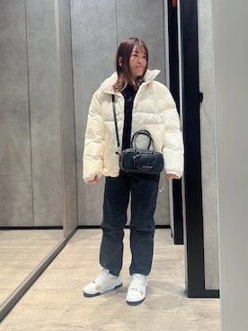「ARMANI EXCHANGE（アルマーニエクスチェンジ）のアイテム（ブルゾン）」を使った、HIROさん（レディース・150cm）の冬コーディネート