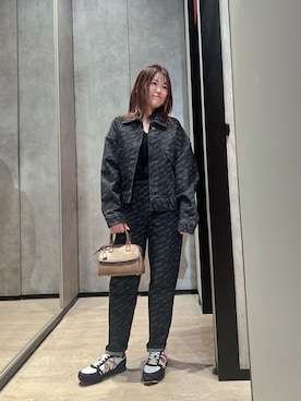 「AXchange」｜「アイテム（デニムジャケット）」を使った、HIROさん（レディース・150cm）の夏コーディネート