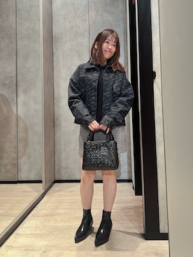 「armaniexchange」｜「アイテム（デニムジャケット）」を使った、HIROさん（レディース・150cm）の秋コーディネート