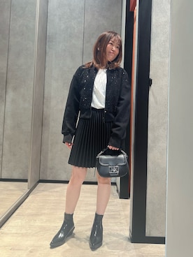 「ARMANI EXCHANGE（アルマーニエクスチェンジ）のアイテム（ブルゾン）」を使った、HIROさん（レディース・150cm）の秋コーディネート