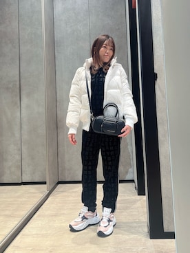 「ARMANI EXCHANGE（アルマーニエクスチェンジ）のアイテム（ダウンジャケット/コート）」を使った、HIROさん（レディース・150cm）の秋コーディネート