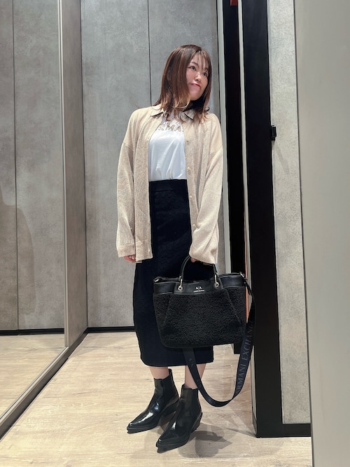 A|X アルマーニ エクスチェンジ】オールオーバーロゴ ニット