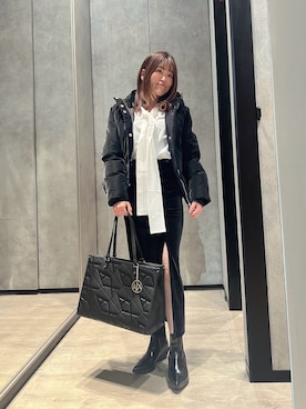 「ARMANI EXCHANGE（アルマーニエクスチェンジ）のアイテム（ダウンジャケット/コート）」を使った、HIROさん（レディース・150cm）の秋コーディネート