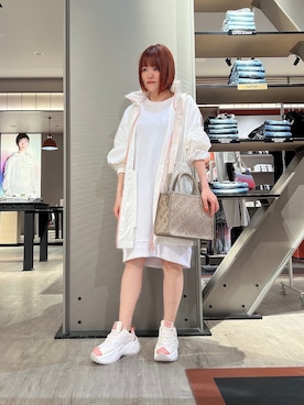 「大人ガーリー」｜「アイテム（ナイロンジャケット）」を使った、HIROさん（レディース・150cm）の春コーディネート