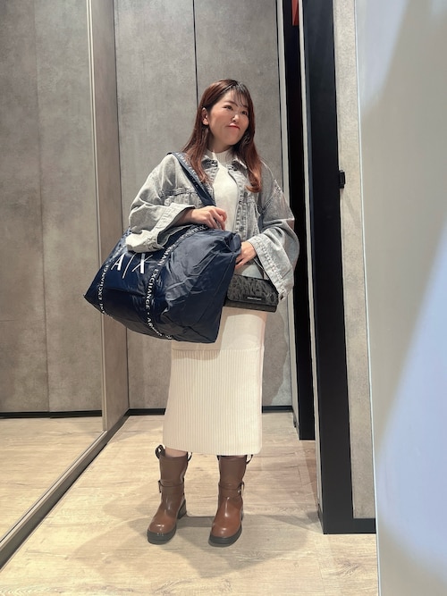 A|X アルマーニ エクスチェンジ】CL ノースリーブニットドレス