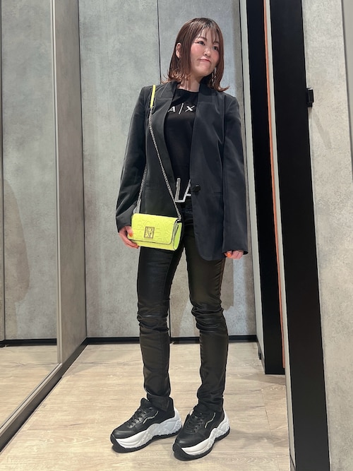 【即日発送】ARMANI exchange 黒 ジャケット　着用画あり　S セール】【A|X アルマーニ エクスチェンジ】＜オンライン限定