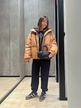 「ARMANI EXCHANGE（アルマーニエクスチェンジ）のアイテム（ブルゾン）」を使った、HIROさん（レディース・150cm）の冬コーディネート