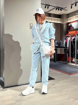 「デニムセットアップ風」｜HIROさん（レディース・150cm）の春コーディネート