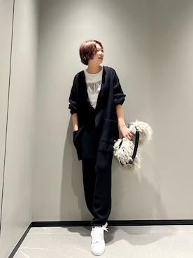 「ARMANI EXCHANGE（アルマーニエクスチェンジ）の【A|X アルマーニ エクスチェンジ】エコファー　ハンドバッグ（ハンドバッグ）」を使った、Mazurun☺︎さん（レディース・160cm）の秋コーディネート