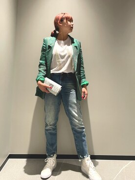 「ARMANI EXCHANGE（アルマーニエクスチェンジ）のアイテム（財布/小物）」を使った、Mazurun☺︎さん（レディース・160cm）の春コーディネート