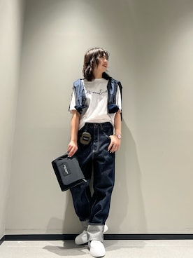 「ARMANI EXCHANGE（アルマーニエクスチェンジ）のアイテム（財布/小物）」を使った、Mazurun☺︎さん（レディース・160cm）の夏コーディネート