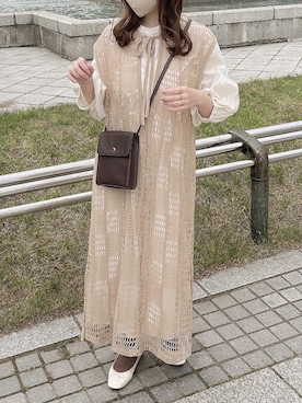 「アイテム（バレエシューズ）」を使った、R I　   さん（レディース・154cm）の春コーディネート