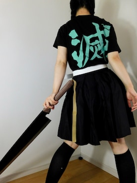 「鬼滅の刃」｜いるふぁさん（レディース・160cm）の夏コーディネート