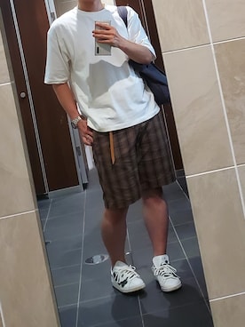 「Hender Scheme（エンダースキーマ）のtail belt（ベルト）」を使った、しょうさん（メンズ・175cm）の夏コーディネート