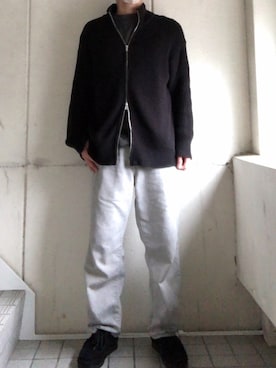 「WYM」｜「アイテム（モカシン/デッキシューズ）」を使った、🐾さん（メンズ・165cm）の春コーディネート