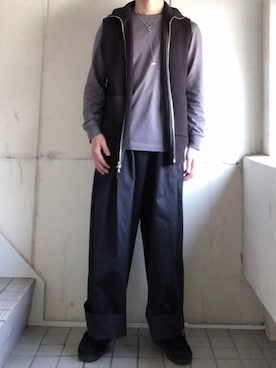 「WYM」｜「アイテム（モカシン/デッキシューズ）」を使った、🐾さん（メンズ・165cm）の春コーディネート