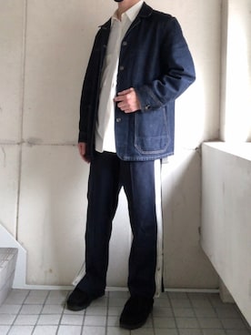 「春服デビュー宣言」｜「アイテム（モカシン/デッキシューズ）」を使った、🐾さん（メンズ・165cm）の春コーディネート