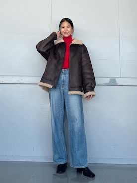 「#denim」｜川副優佳さん（レディース・164cm）の秋コーディネート