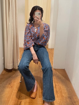 「#denim」｜川副優佳さん（レディース・164cm）の冬コーディネート
