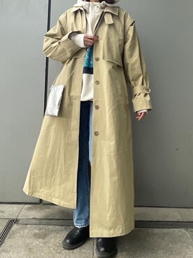 「Ungrid（アングリッド）のアイテム（その他アウター）」を使った、川副優佳さん（レディース・164cm）の冬コーディネート