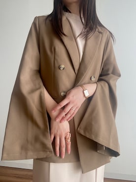 「Louere（ルエレ）のアイテム（ジャケット/アウター）」を使った、nanaさん（レディース・152cm）の秋コーディネート