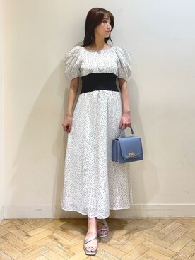 「袖ありワンピ」｜金井祐子さん（レディース・162cm）の春コーディネート