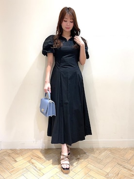 「美シルエット」｜「アイテム（ワンピース/ドレス）」を使った、金井祐子さん（レディース・162cm）の春コーディネート