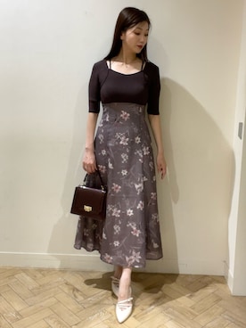 「ドッキングワンピース」｜金井祐子さん（レディース・162cm）の秋コーディネート