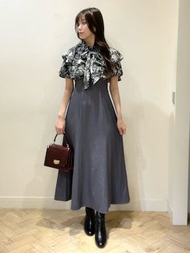 「美シルエット」｜「アイテム（ワンピース/ドレス）」を使った、金井祐子さん（レディース・162cm）の夏コーディネート