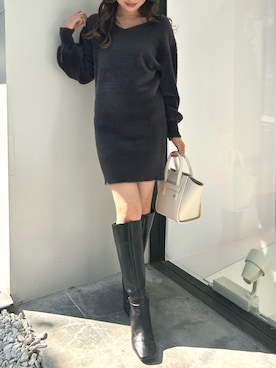 「MERCURYDUO（マーキュリーデュオ）のアイテム（トートバッグ）」を使った、eriさん（レディース・158cm）の秋コーディネート