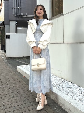 「MERCURYDUO（マーキュリーデュオ）のアイテム（テーラードジャケット）」を使った、eriさん（レディース・158cm）の冬コーディネート