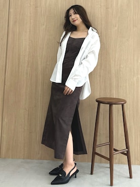 「MERCURYDUO（マーキュリーデュオ）のアイテム（ワンピース/ドレス）」を使った、eriさん（レディース・158cm）の夏コーディネート