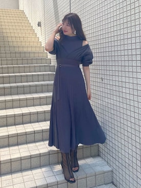 「MERCURYDUO（マーキュリーデュオ）のアイテム（ワンピース/ドレス）」を使った、eriさん（レディース・158cm）の夏コーディネート