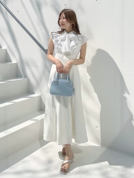 「MERCURYDUO（マーキュリーデュオ）のアイテム（ボストンバッグ）」を使った、eriさん（レディース・158cm）の春コーディネート