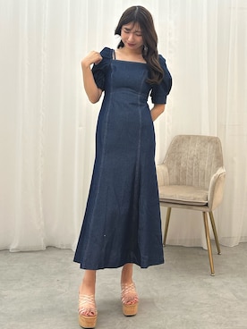 「MERCURYDUO（マーキュリーデュオ）のアイテム（ワンピース/ドレス）」を使った、eriさん（レディース・158cm）の夏コーディネート