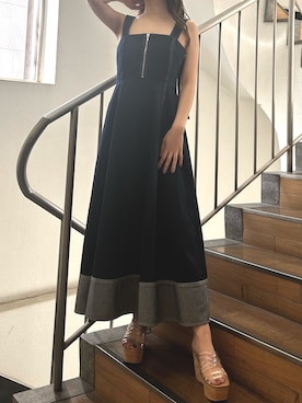 「MERCURYDUO（マーキュリーデュオ）のアイテム（サンダル）」を使った、eriさん（レディース・158cm）の夏コーディネート