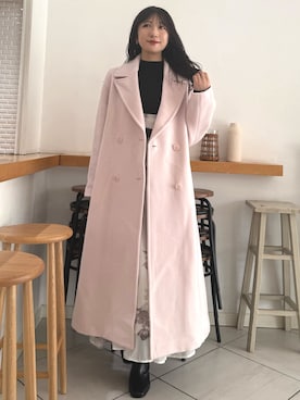 「アイテム（チェスターコート）」を使った、eriさん（レディース・158cm）の夏コーディネート