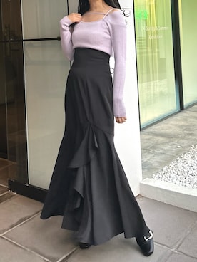 「MERCURYDUO（マーキュリーデュオ）のアイテム（テーラードジャケット）」を使った、eriさん（レディース・158cm）の冬コーディネート