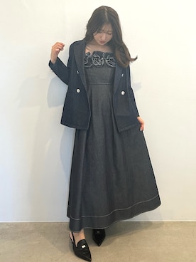 「MERCURYDUO（マーキュリーデュオ）のアイテム（テーラードジャケット）」を使った、eriさん（レディース・158cm）の冬コーディネート