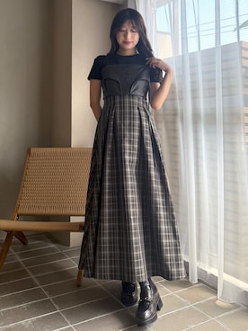「アイテム（ブーツ）」を使った、eriさん（レディース・158cm）の夏コーディネート