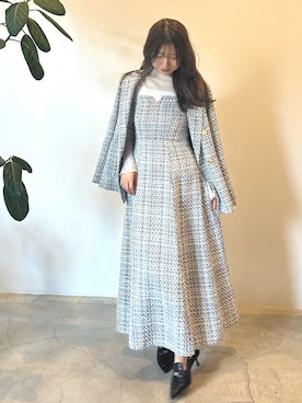 「MERCURYDUO（マーキュリーデュオ）のアイテム（テーラードジャケット）」を使った、eriさん（レディース・158cm）の冬コーディネート