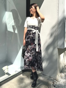 国内配送★ルージュ★クロスストラップ ニット 水玉 ワンピース Rouge vif Anna ワンピース シルバードット刺繍ワンピース